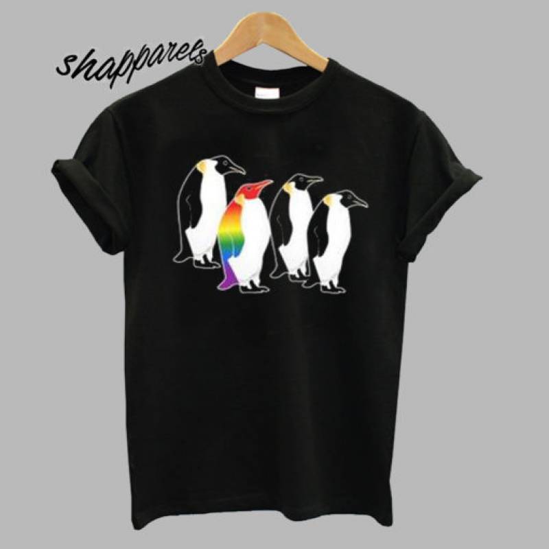 Rainbow Penguin Stands Out T Shirt