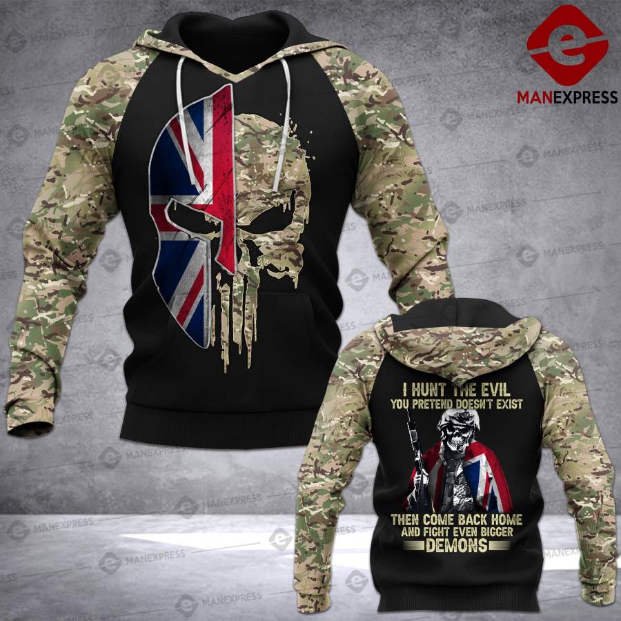 British Army – United Kingdom 3D Printed Hoodie & Tshirt Spartan DEMONS