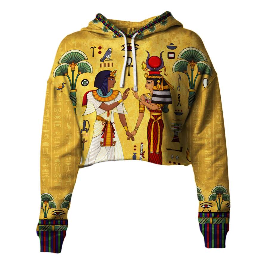 Egyptian Art 2 Cropped Hoodie