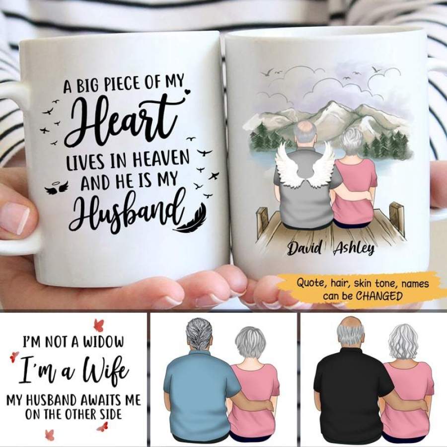 My Husband In Heaven Memorial Personalized Mug