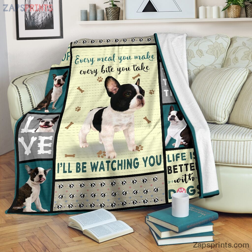 Meal You Make Bite You Take Boston Terrier Blanket – Cool Gift Ideas