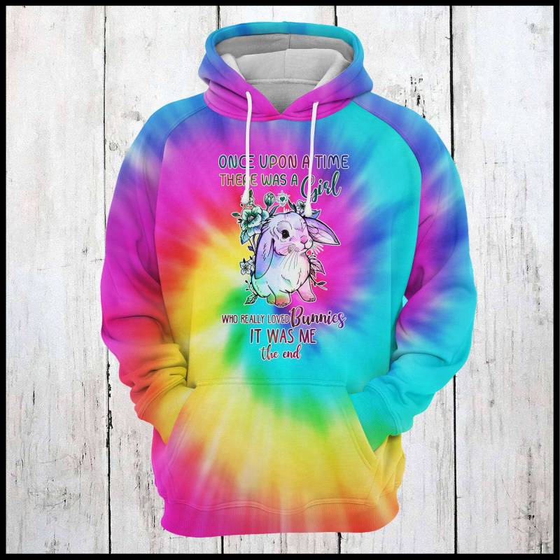 Rabbit Tie Dye T1405 – All Over Print Unisex Hoodie