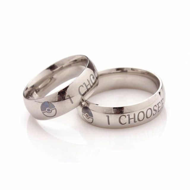 Pokemon “I Choose You Ring” Couples Stainless Steel Rings