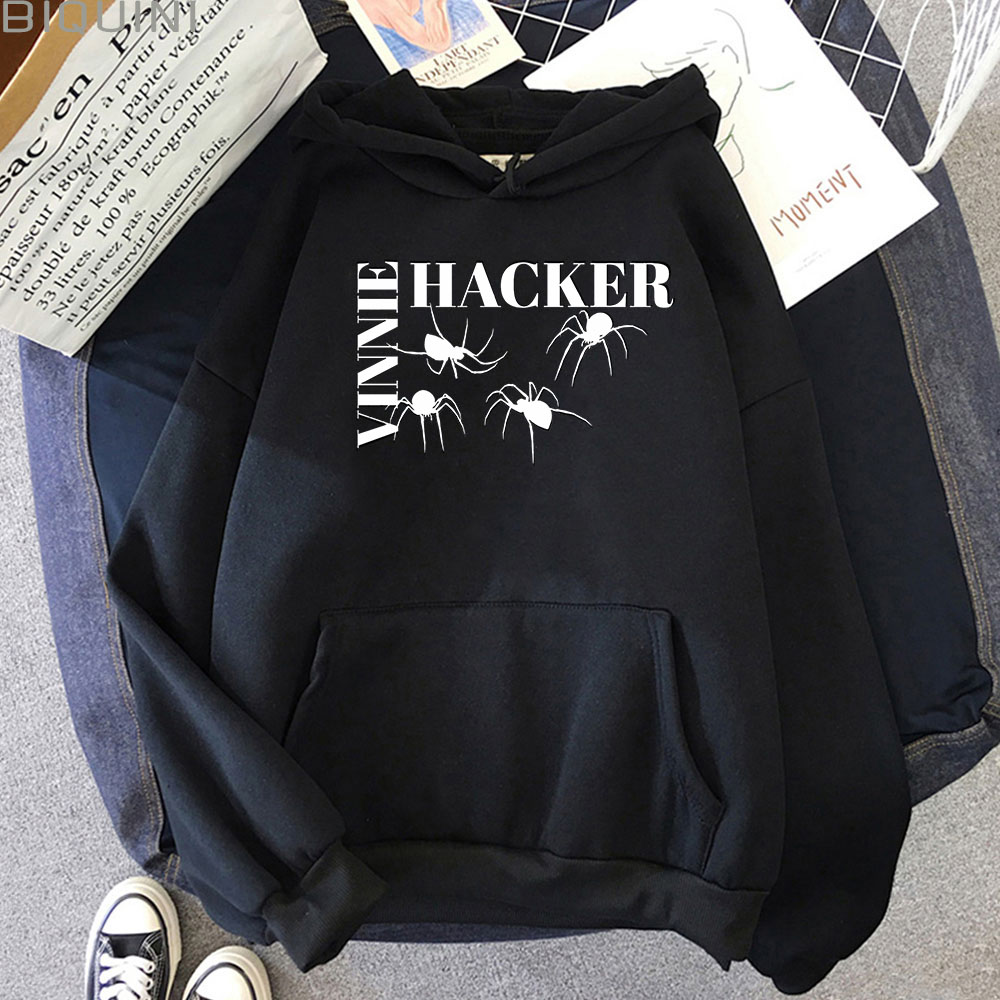 Vinnie Hacker Hoodie Letter Printing Sweatshirt Women Streetwear Celebrity Unisex Hip Hop Punk Clothes Spider Pullovers Korean L alx