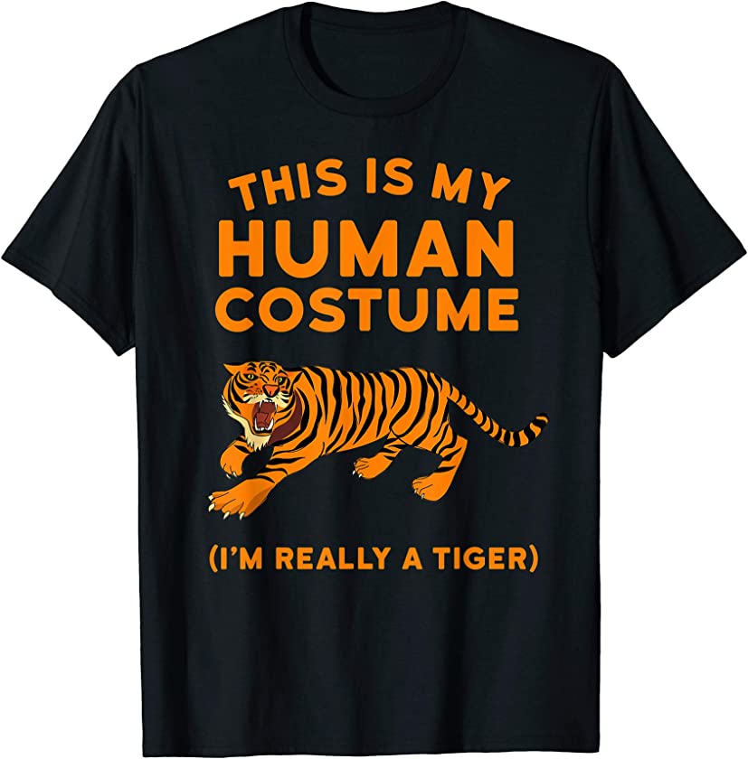 Tiger Shirt Kids Men Women – Human Costume Tiger Tee T-Shirt