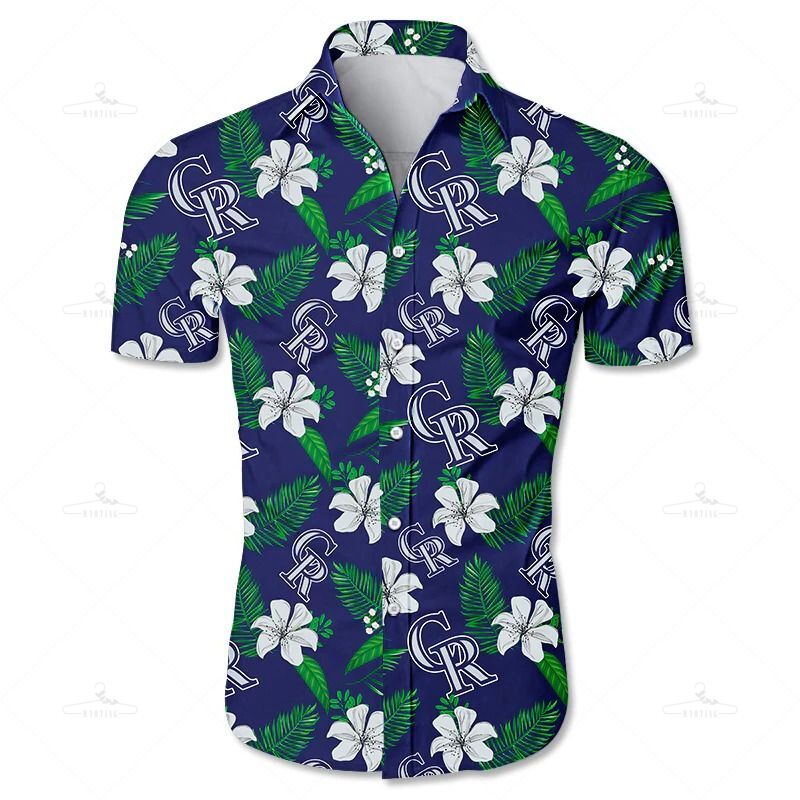 Colorado Rockies Hawaii Shirt Tropical Flower Gift S Ha99536