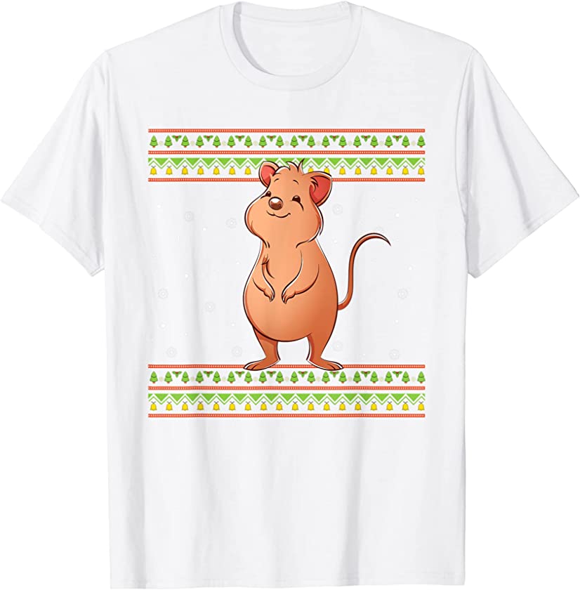 Ugly Christmas Cute Aussie Animal Lover Merry Xmas Quokka T-Shirt