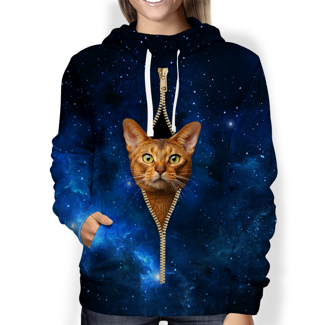 Abyssinian Cat Galaxy Hoodie V1