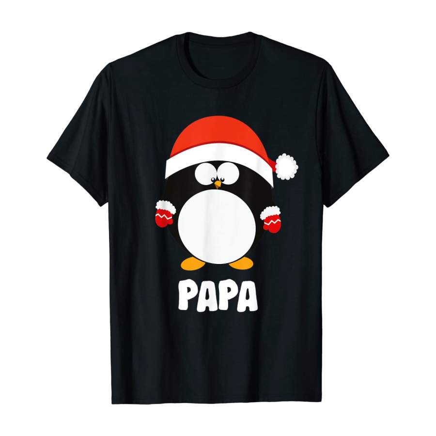 Santa Papa Penguin Christmas Family Matching Costume Gift T-Shirt Christmas Gift Ideas