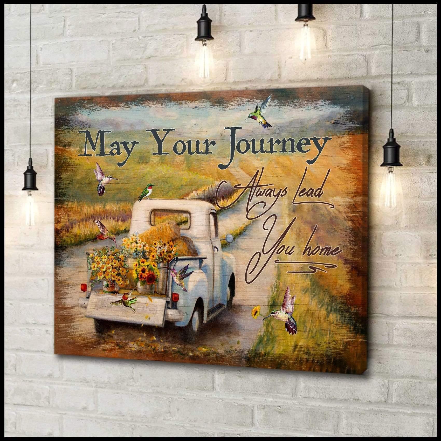 May Your Journey Hummingbird Wall Matte Canvas