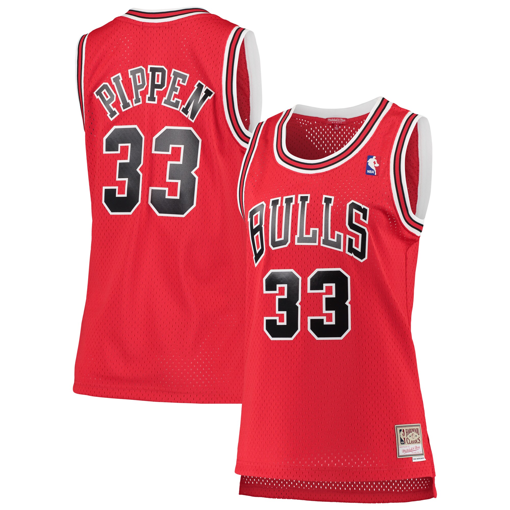 Scottie Pippen Chicago Bulls Mitchell & Ness Women's 1997-98 Hardwood Classics Swingman Jersey – Red