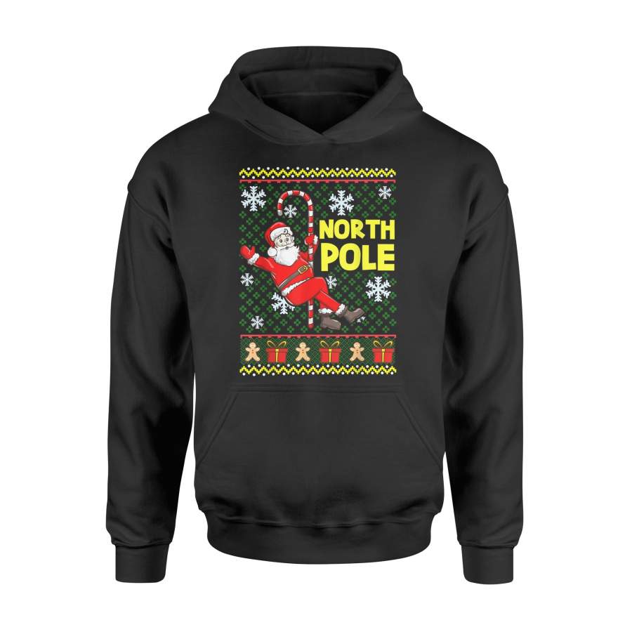 Santa North Pole Dancing Ugly Christmas Sweater Funny Gift T-Shirt – Standard Hoodie