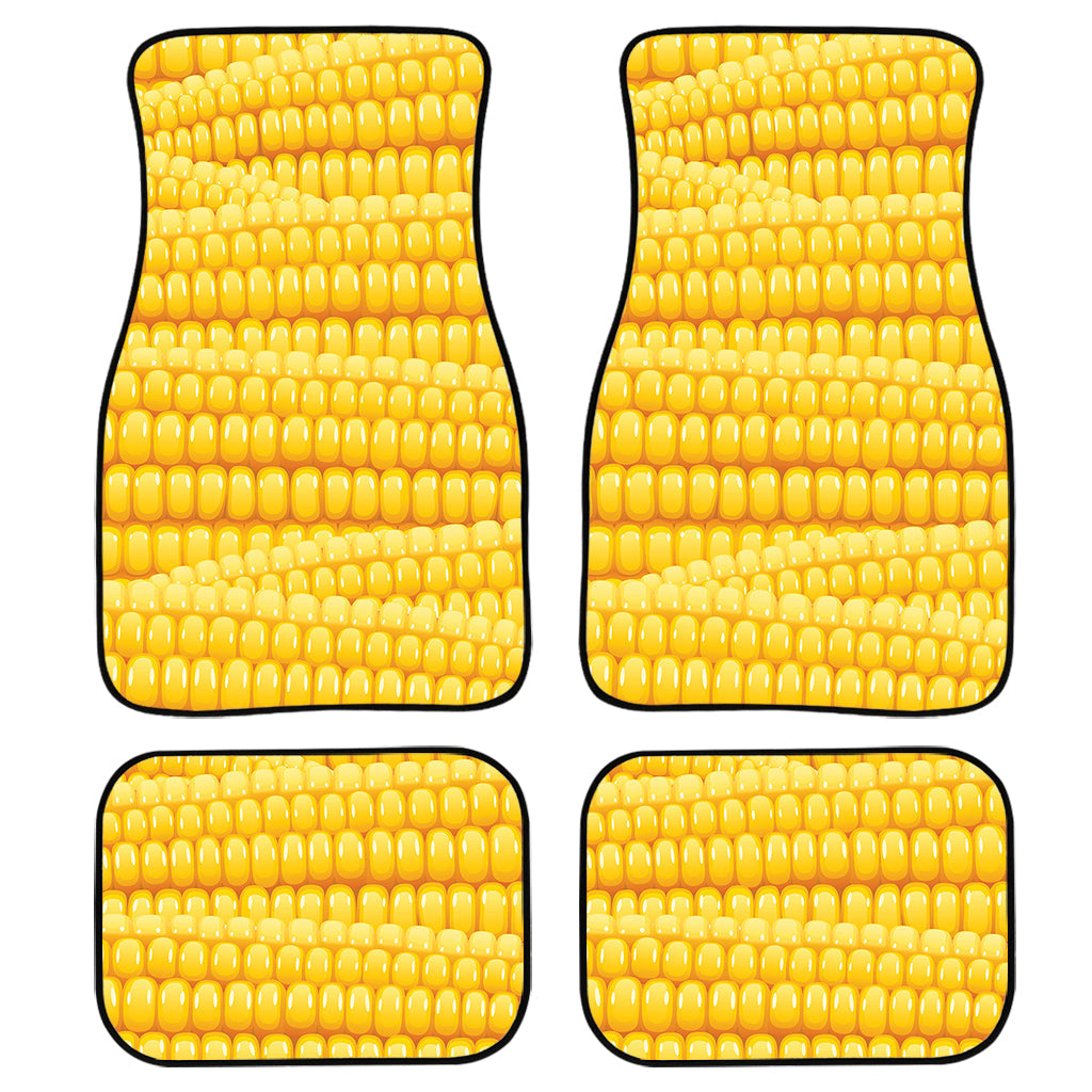 Corn Pattern Print Front And Back Car Floor Mats, Front Car Mat