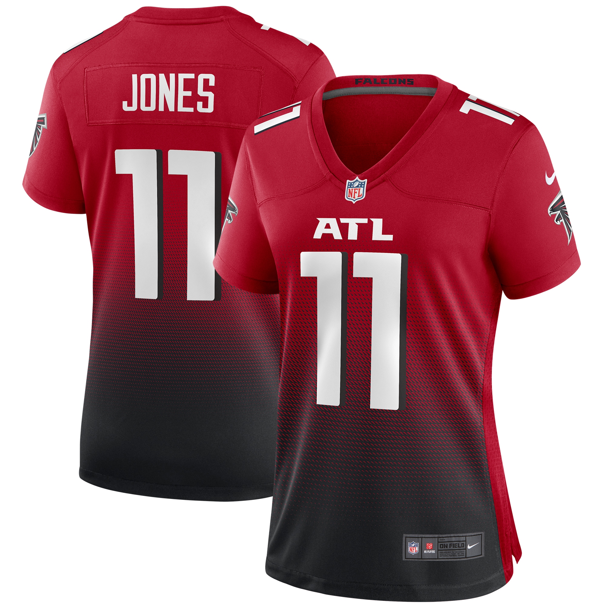 Women’s Atlanta Falcons Julio Jones Red 2nd Alternate Game Jersey