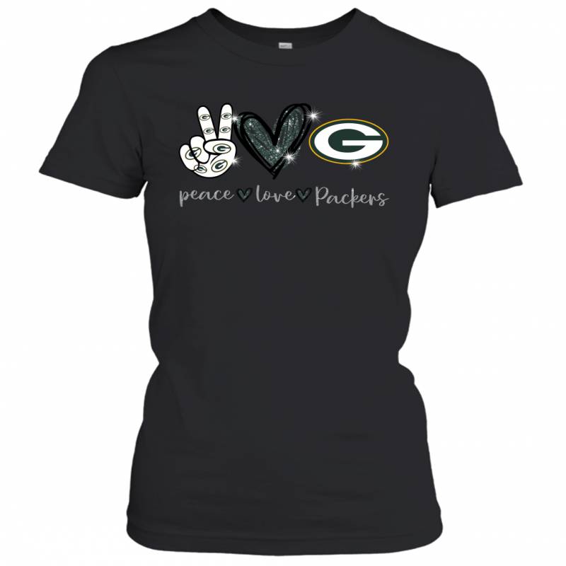 Peace Love Packers gift for Green Bay Packers Fans Women’s T-Shirt