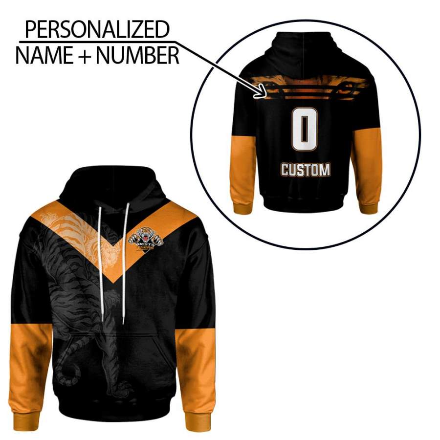 Wests Tigers Hoodie Personalized Hoodie NRL