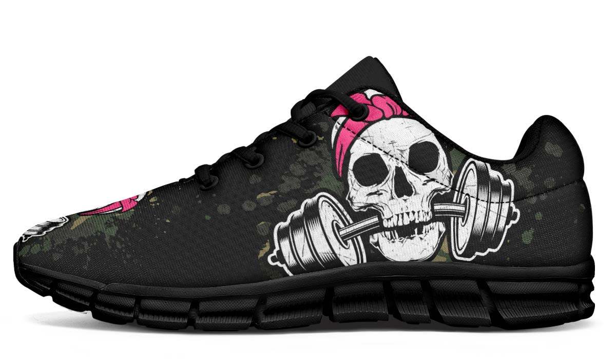 Camo Splat Skull Breathable Sneakers Custom Shoes