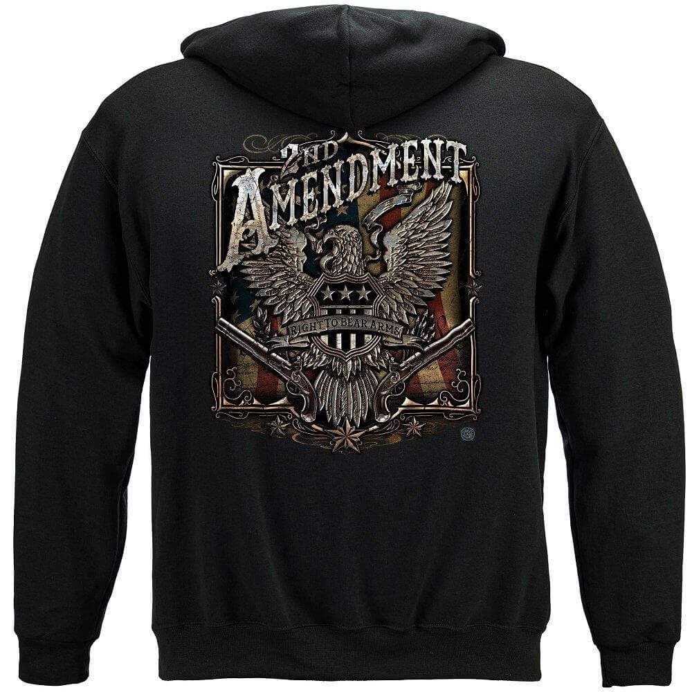 Vibecosy 2Nd Amendment Eagle Silver Foil Premium Hoodie