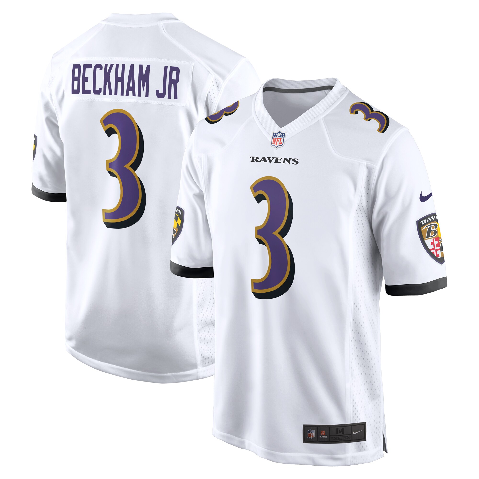 Odell Beckham Jr. Baltimore Ravens Game Jersey – White