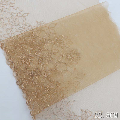 42Yards Floral Embroidered Lace Trim Edge Ribbon For Bra Lingerie Sewing Clothes Underwear Fabric 22.5cm Wide High Quality alx