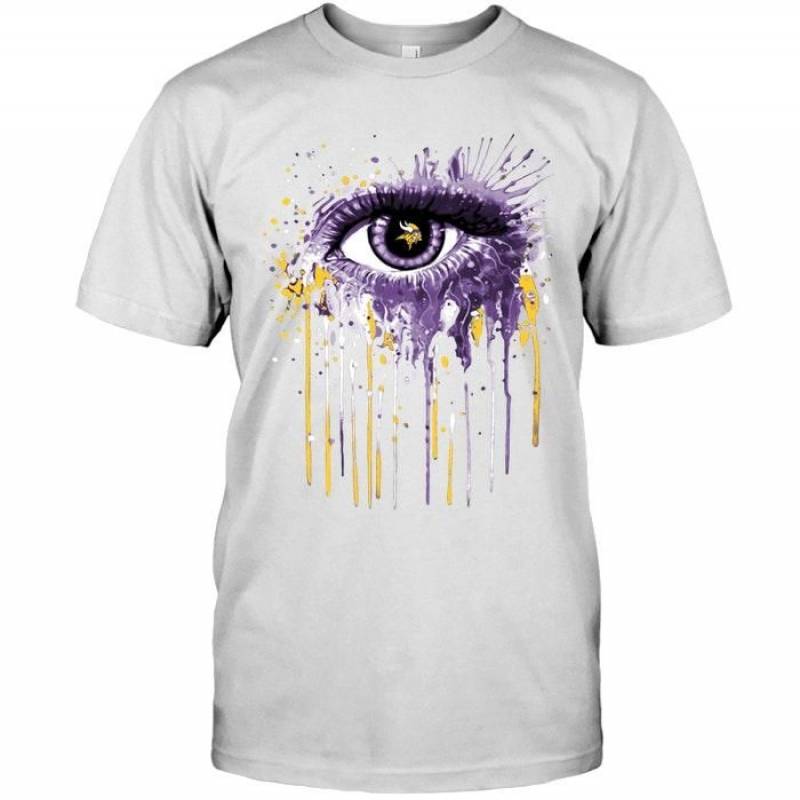 Minnesota Vikings Eye Paint Drop Art Style T Shirt – Gearpenguin.com