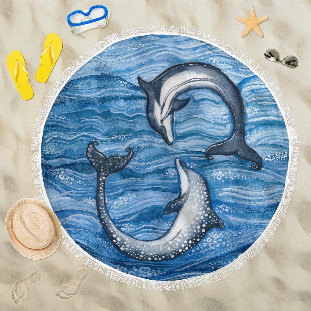 Dolphin Play Beach Blanket