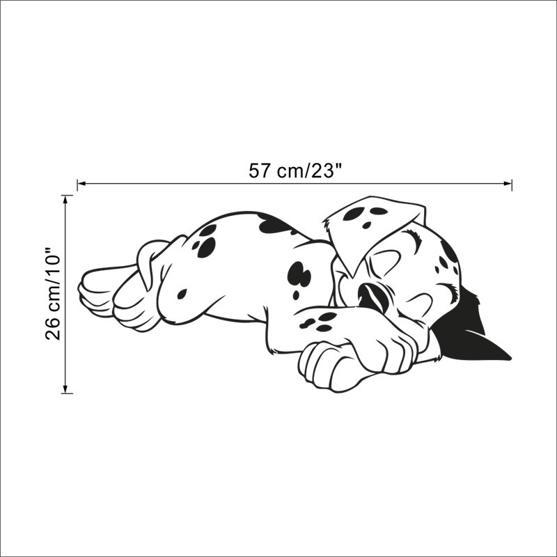 Lovely Sweet Dream Dalmatian Dogs Wall Stickers Pet Puppy Vinyl Wall Decal Mural Poster children Nursery Kids Bedroom Decor alx