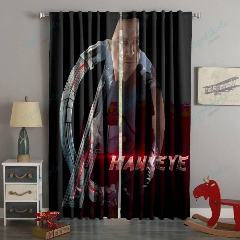 3D Printed Avengers Hawkeye Style Custom Living Room Curtains