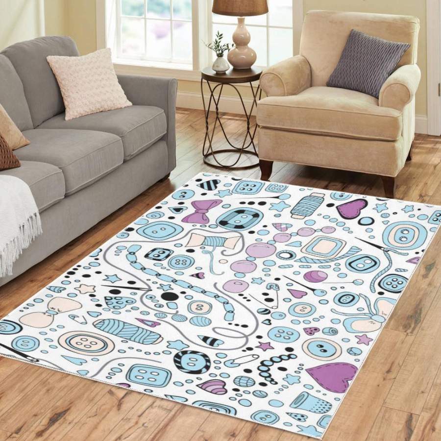 Sewing Pattern Area Rug