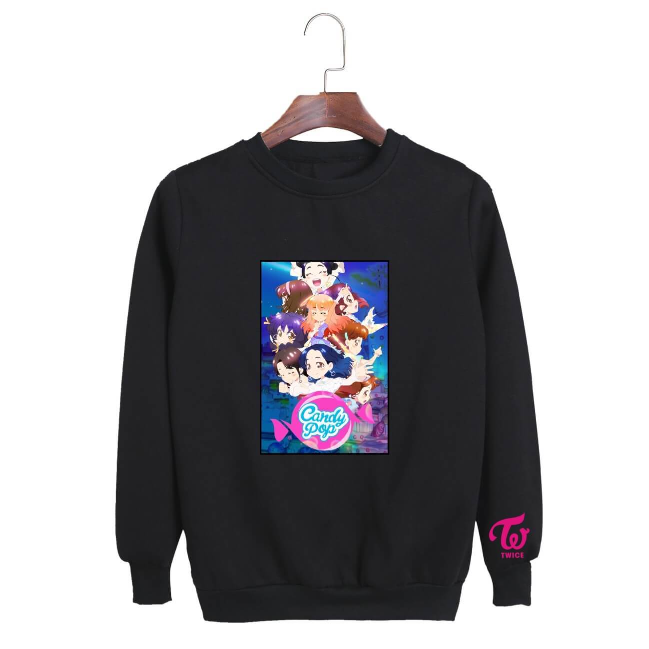 Twice Candy Pop Cartoon Printed Cotton Sweatshirt