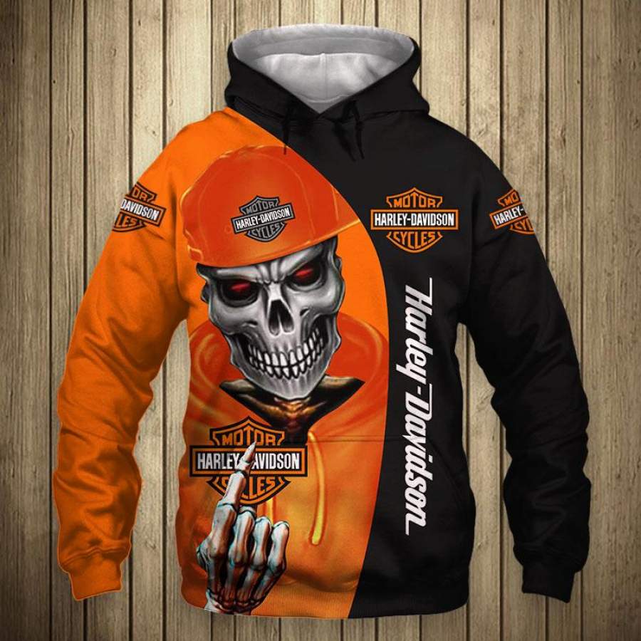 Harley Davidson Skull Hoodie 3D Style4356 All Over Printed ...