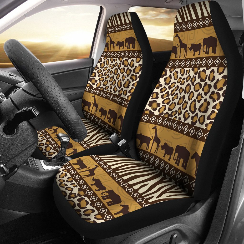 Zebra Leopard Skin Safari Universal Fit Car Seat Covers