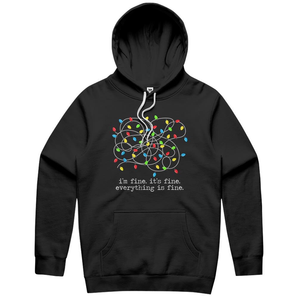 Im Fine Its Fine Everything Is Fine Christmas Family Funny Hoodie