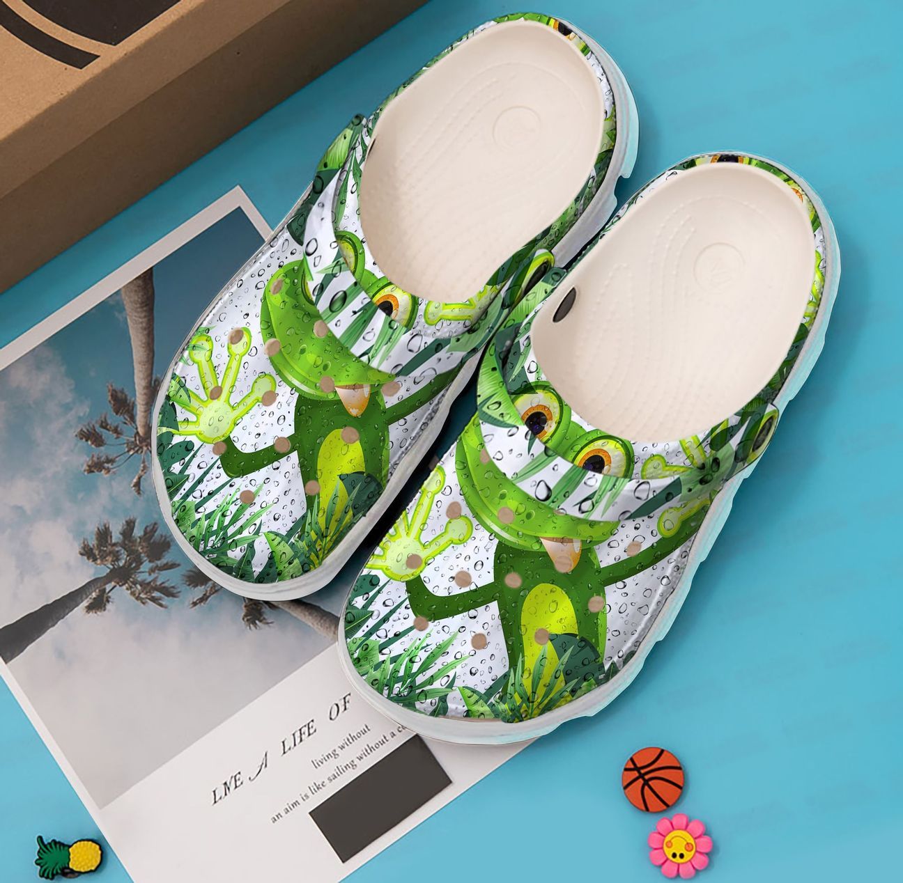 Frog Personalized Clog, Custom Name, Text, Color, Number Fashion Style For Women, Men, Kid, Print 3D Tropical Frog