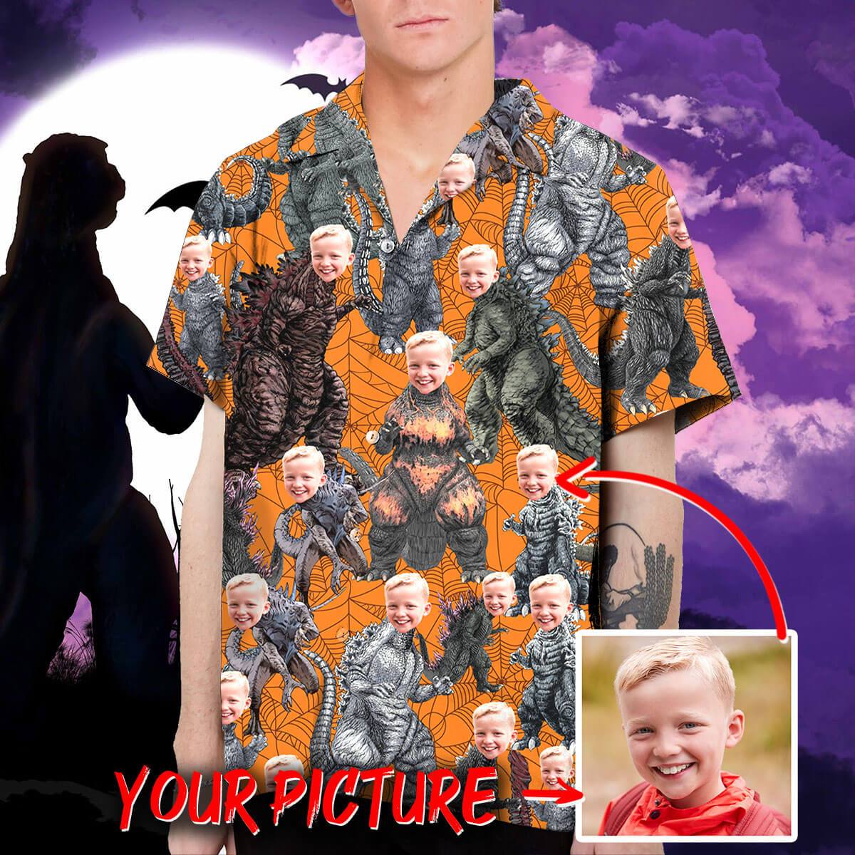 Personalized Godzilla Halloween Hawaii Shirt Ha34781