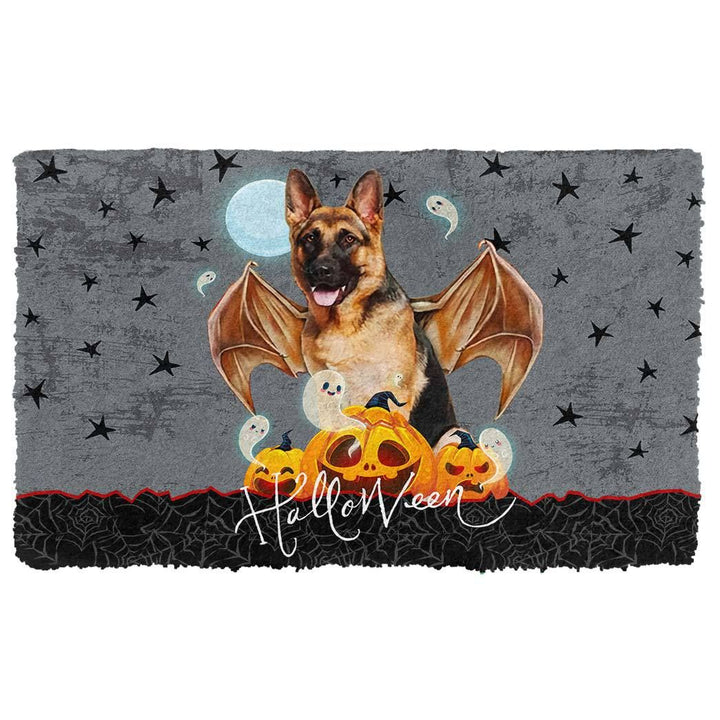 Waybackapparel Halloween Vampire German Shepherd Custom 3D Doormat