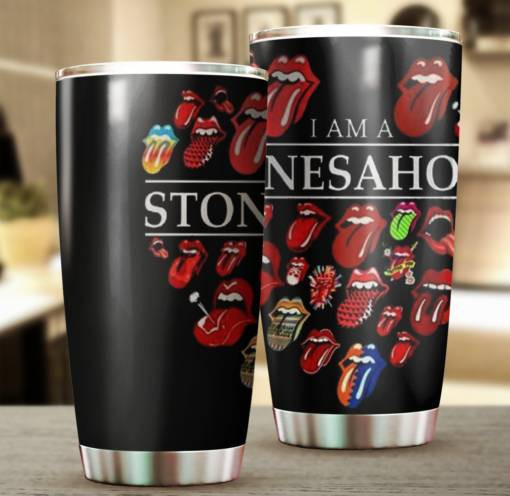 Rolling Stones Merch Stones Aholic Tumbler Cup