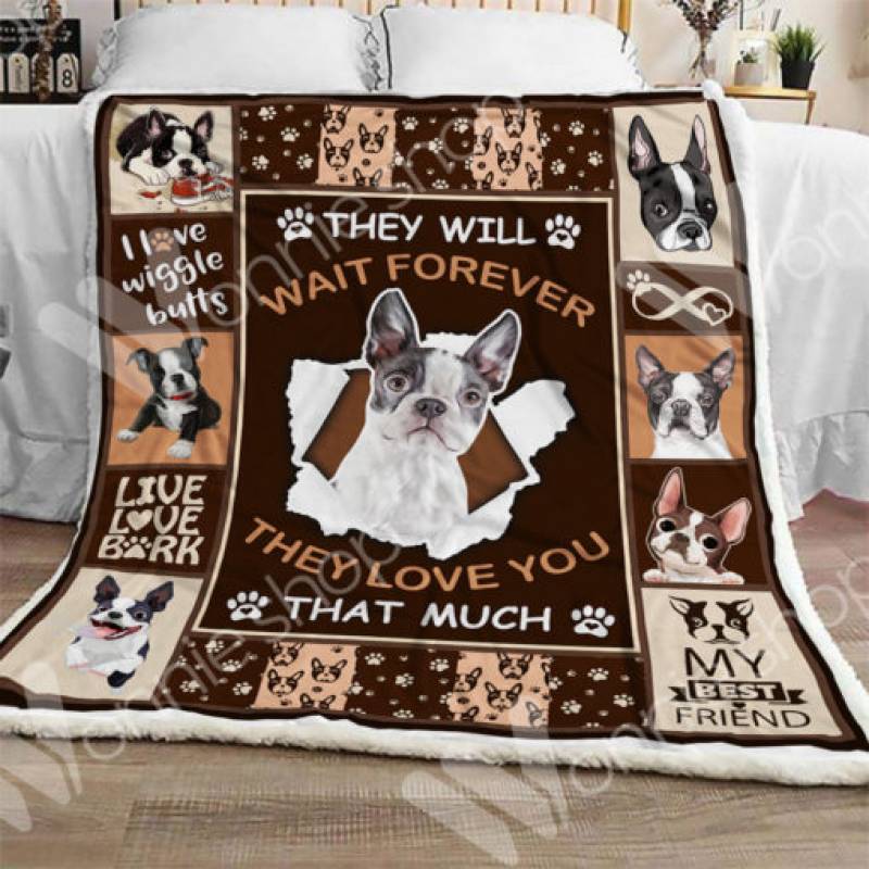 Boston Terrier Dog Sherpa Blanket OCT1404 95O35