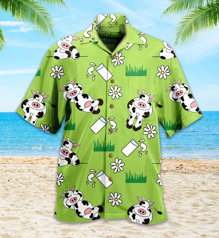 Cute Cow Green Hawaii Shirt Ha62929