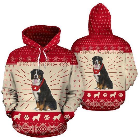 Switzerland Bernese Dog Addiction Ugly Christmas 3D All Over Print | For Men & Women | Adult | Ho1648