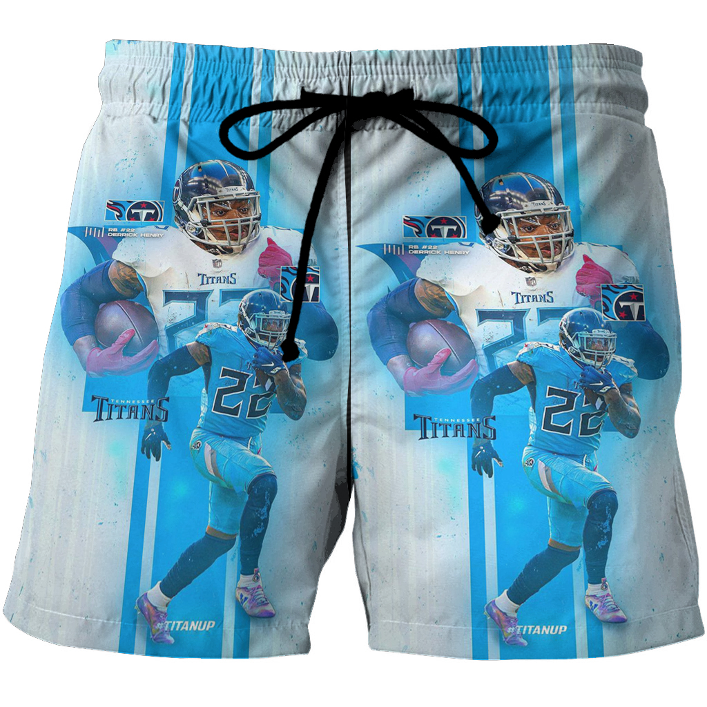 Tennessee Titans Derrick Henry6 3D All Over Print Summer Beach Hawaiian Short