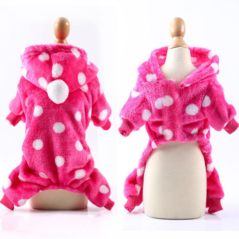 New Cartoon Puppy Clothes Warm Winter Kitten Jumpsuit Soft Fleece Pet Hoodie Autumn Animal Teddy Pomeranian Xs-xxl alx