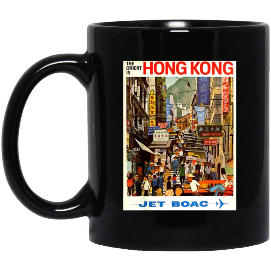 Vintage poster – Hong Kong Retro 11 oz 15 oz Black Mug