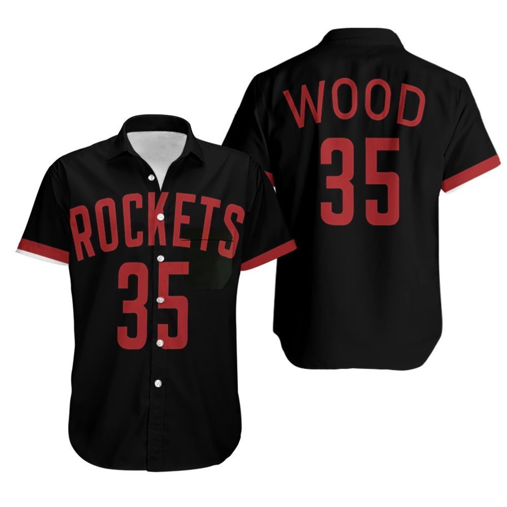 Rockets Christian Wood Earned Edition Black Jersey Hawaii Shirt Ha62253