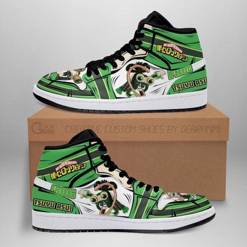 Tsuyu Asui Jordan Sneakers Skill My Hero Academia Anime Shoes Pt04 Jordan Sneaker