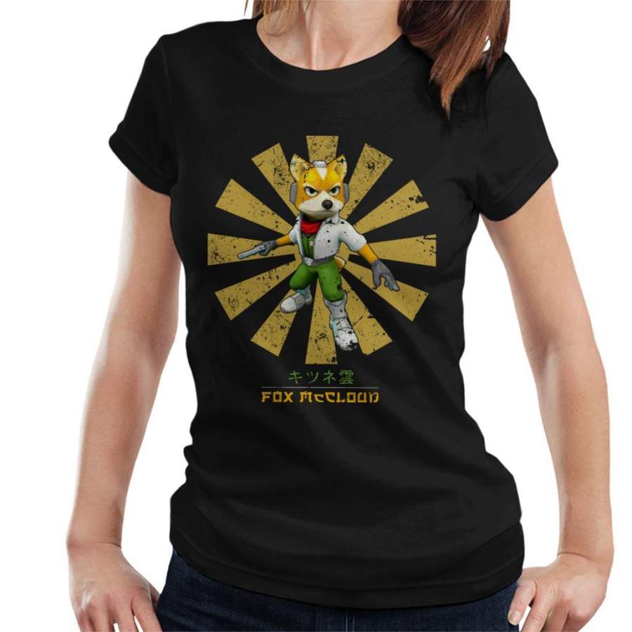 Star Fox McCloud Retro Japanese Women’s T-Shirt