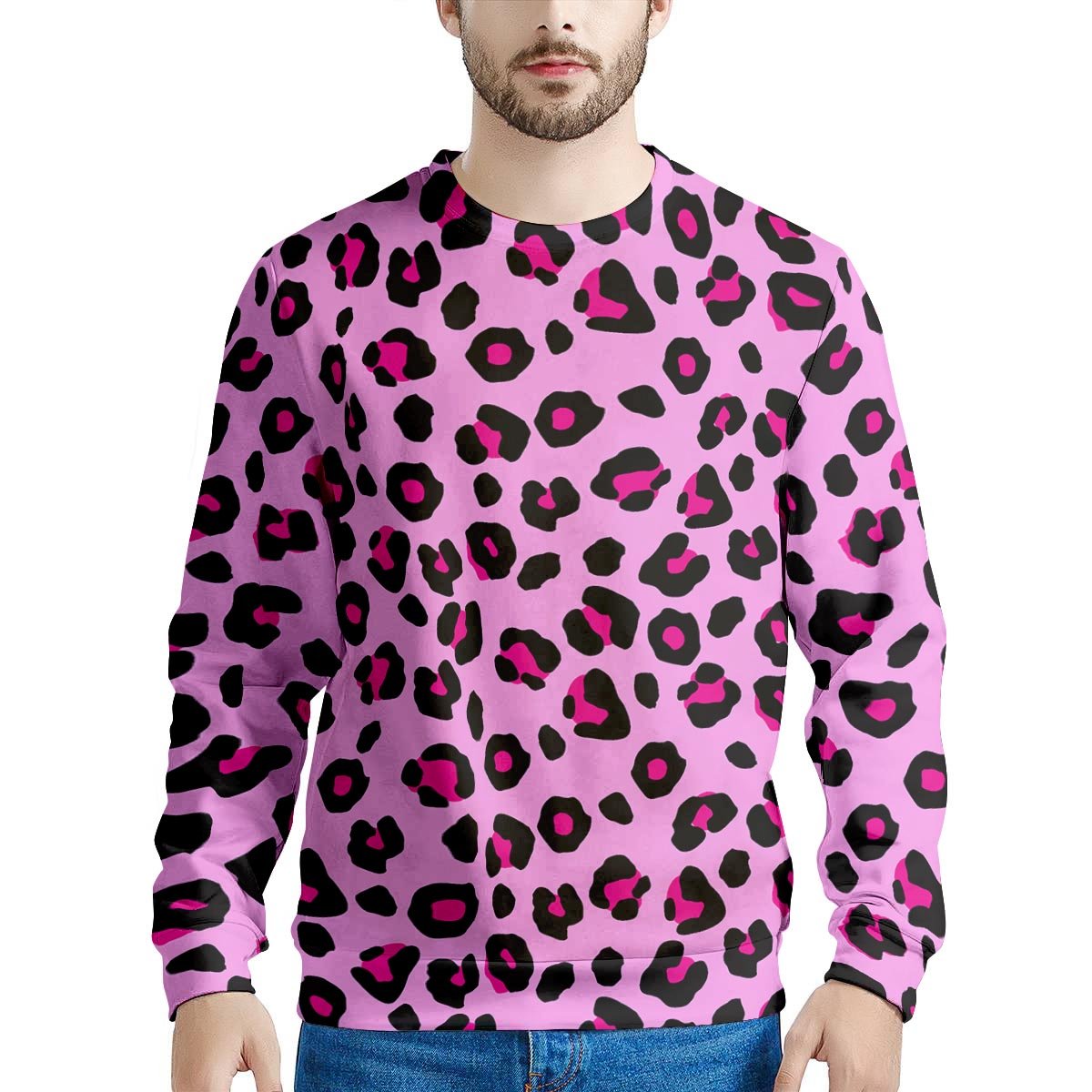 Pink Leopard Men’S Sweatshirt