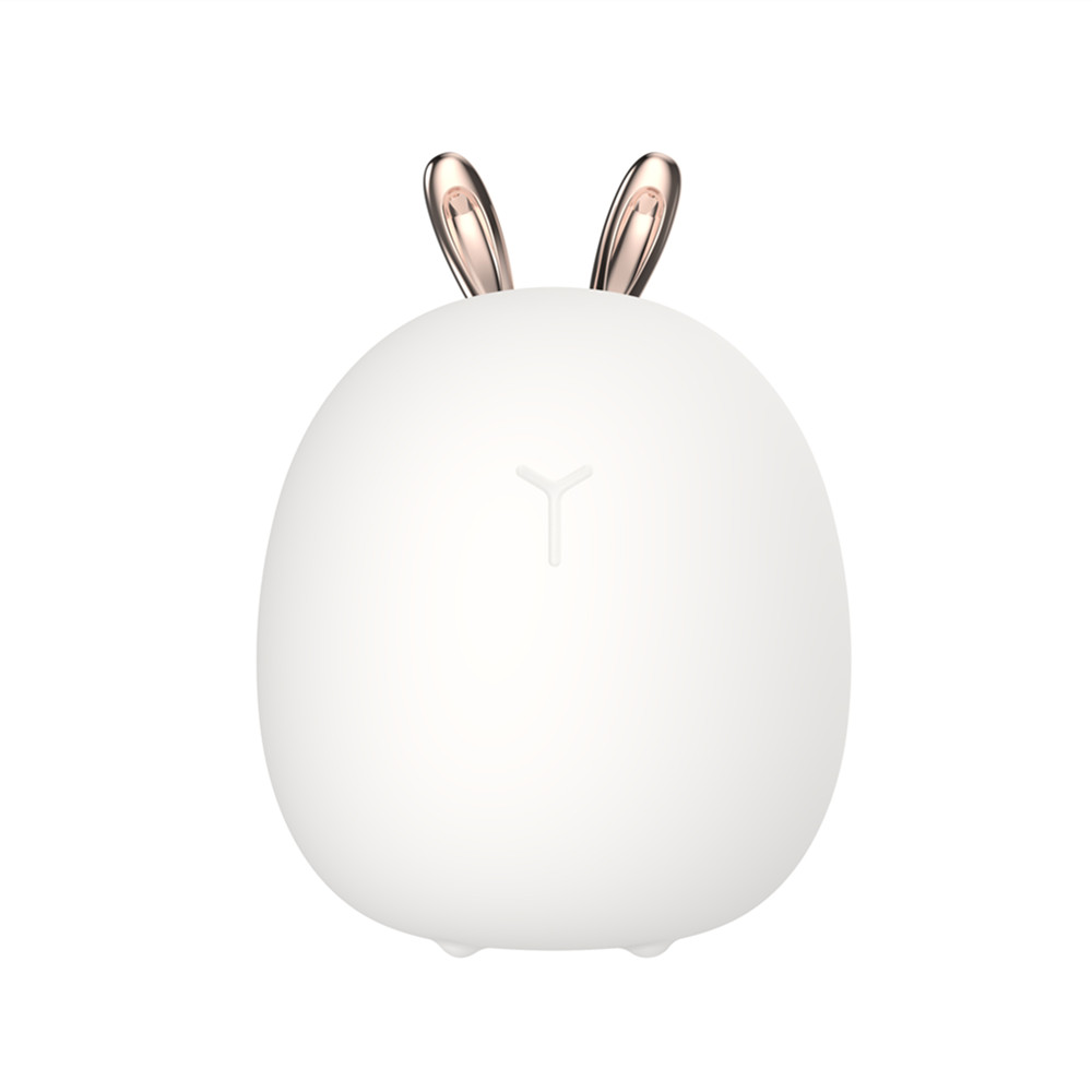 Silicone Deer Rabbit LED Night Light Touch Sensor 2 Colors Dimmable Rechargeable Bedroom Decor Desk Lamp for Children Baby Gift alx