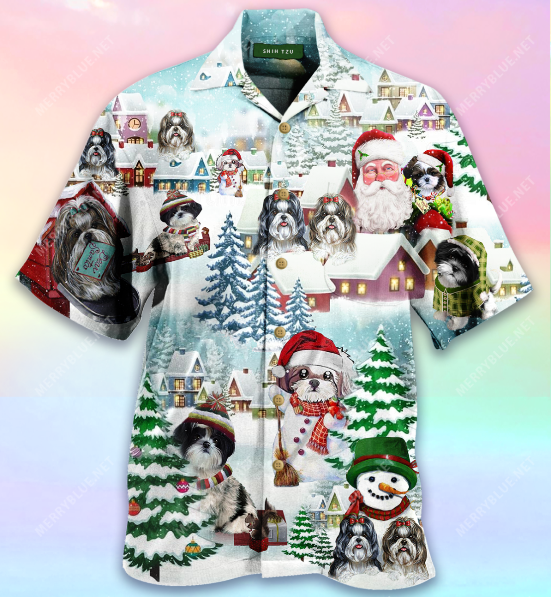 We Shih Tzu A Merry Christmas Unisex Hawaiian Shirt