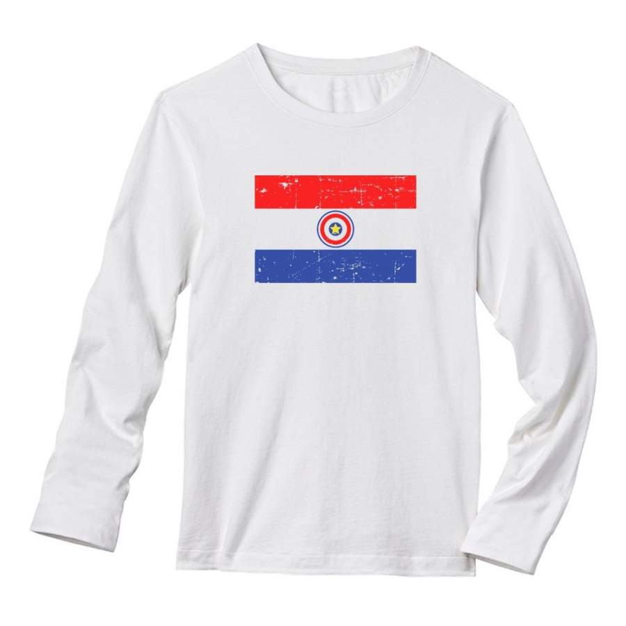 Paraguay Vintage Flag Long Sleeve T-Shirt